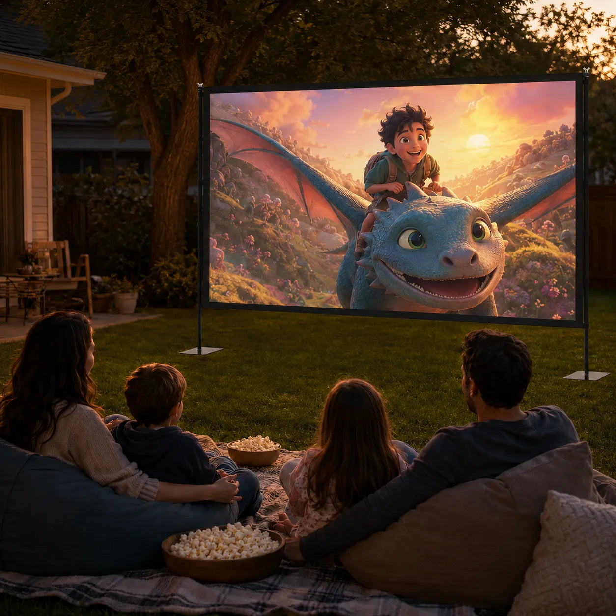 120 Inch Projector Screen with Stand