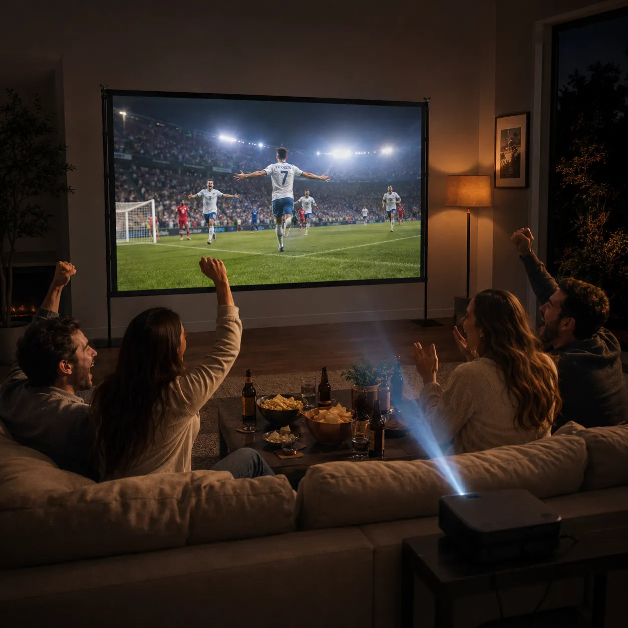 120 Inch Projector Screen with Stand