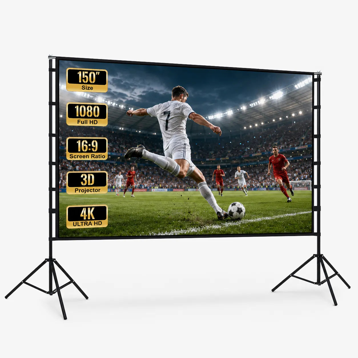 150 Inch Projector Screen with Stand