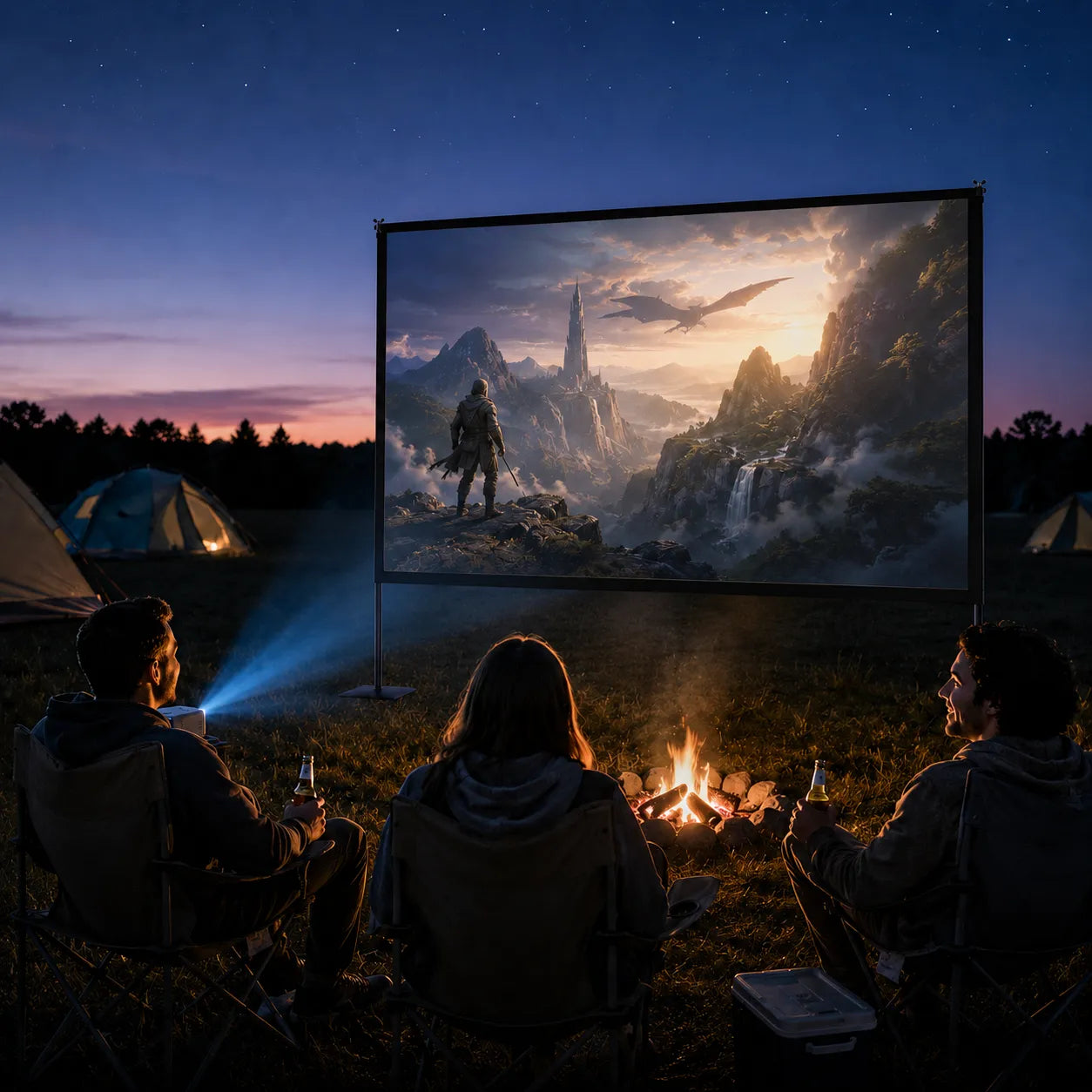 100 Inch Projector Screen with Stand