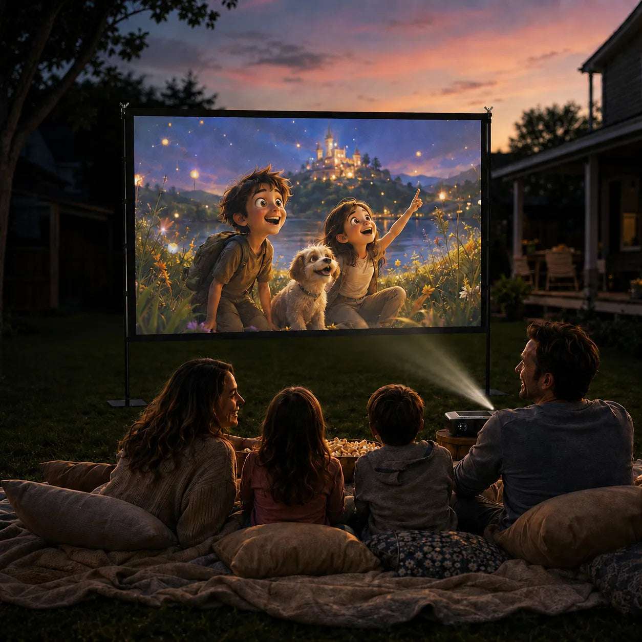 100 Inch Projector Screen with Stand