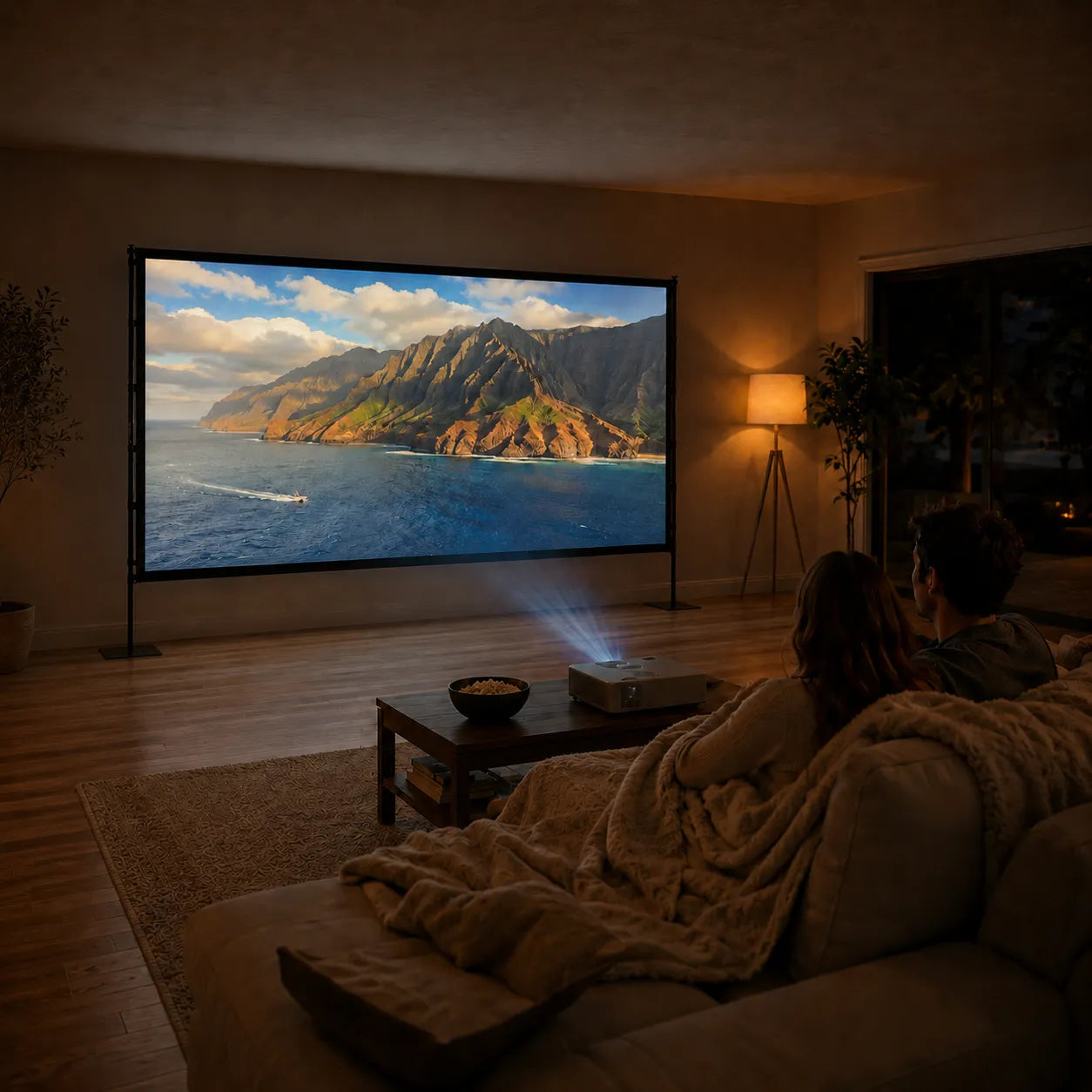 100 Inch Projector Screen with Stand